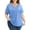 Light-Blue, variant on WellSize Women Plus Size Tops Dressy Lace V Neck Shirts Casaul Short Sleeve Tunic Blouses