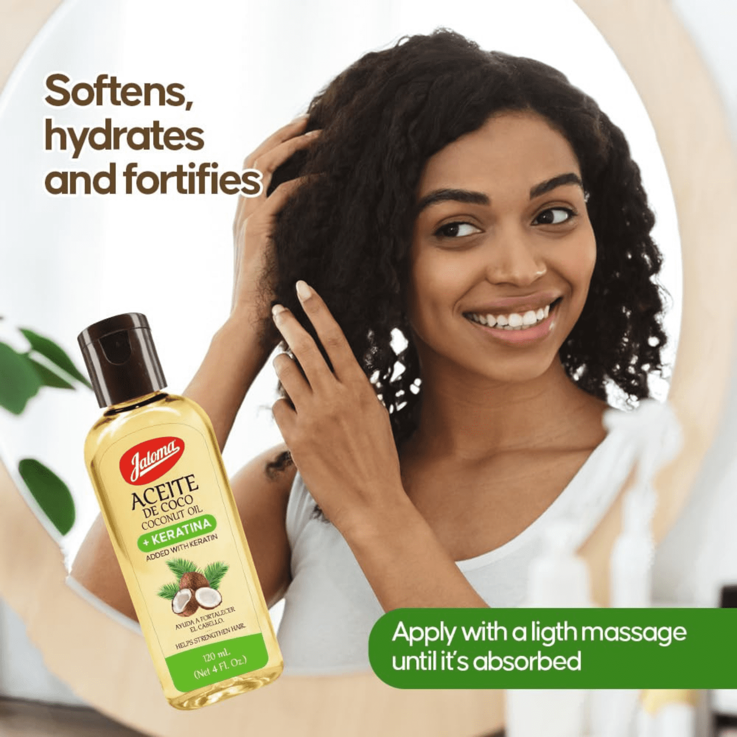 (4 pack) Jaloma Coconut Oil For Hydration Of All Skin And Hair Types, 4 fl oz