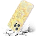 thumbnail image 3 of Compatible with iPhone 14 Pro Max Case Vintage Oil Painting Art Phone Case Curly Wave Frame Trendy Aesthetic Flower Design for Girls Women Protective Shockproof Floral Soft TPU Case,Yellow, 3 of 10