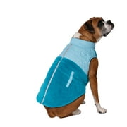 Vibrant Life Pet Jacket for Dogs and Cats: Teal Pieced Style with Reflective Trim, Size L