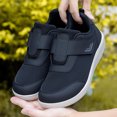 thumbnail image 5 of Unisex Wide Width Hook and Loop Walking Shoes for Men Women, Breathable Mesh Comfort Sneakers, Anti-slip Casual Everyday Footwear, 4 Colors, 5 of 7