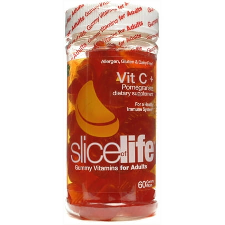 SLICE OF LIFE vitamine C adulte Gummy vitamines, fomente immunitaire Santé, 60 CT