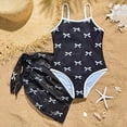 thumbnail image 6 of Zshosam Kids Swimsuits Girl Swimsuit One Piece Bathing Suit for Girls Ruched Adjustable Straps Padded Swimwear Size 8T 9T,(Black 8-9 Years), 6 of 7