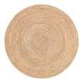 thumbnail image 3 of Unique Loom Braided Jute Collection Area Rug - Dhaka (5' 1" Round Natural), 3 of 7