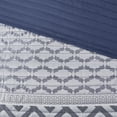 thumbnail image 6 of Witaxima Navy King Size 4-Piece Jacquard Quilt Set with Throw Pillow, Reversible Geometric Design, 6 of 11