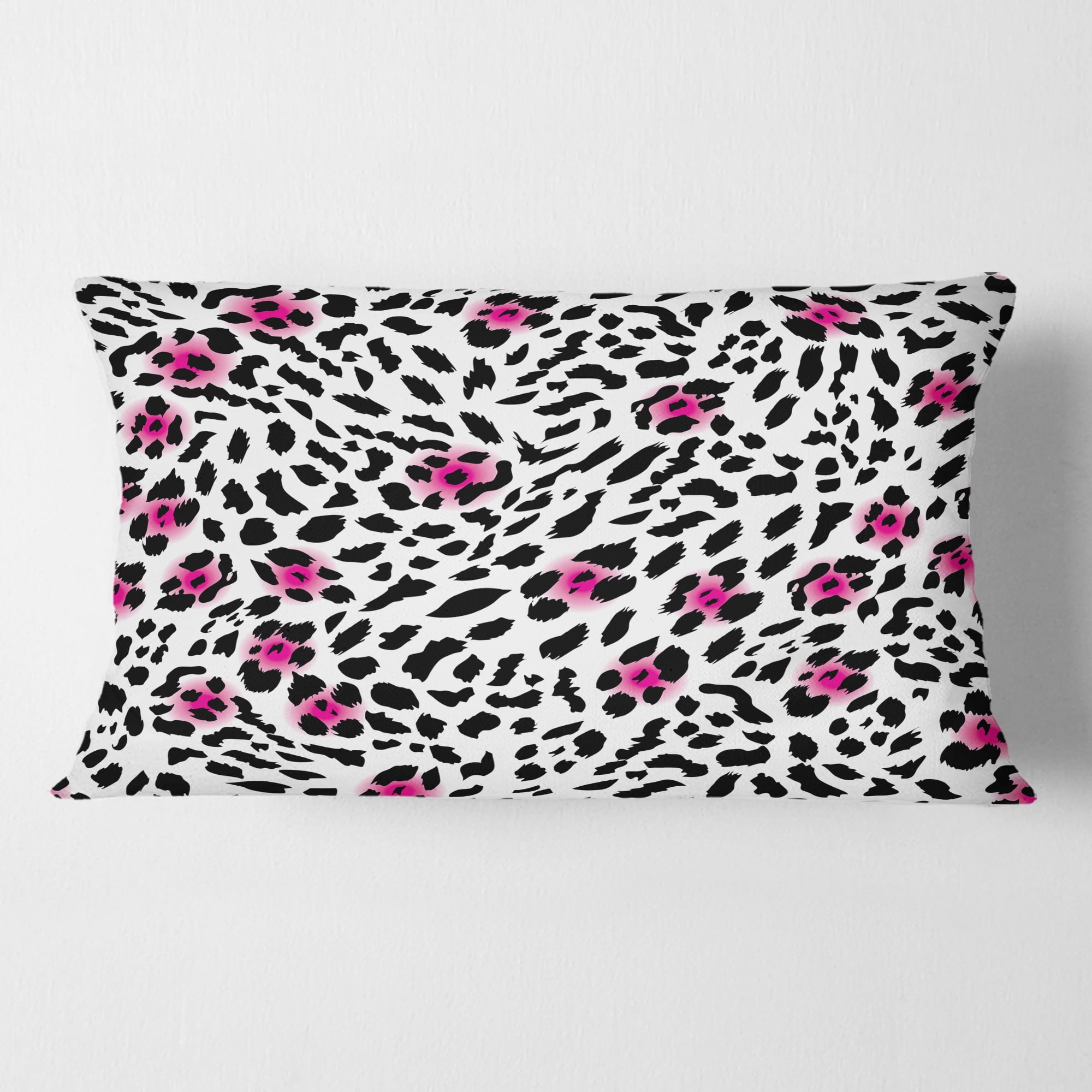 Designart Glam Leopard Pattern' Mid-Century Modern Throw Pillow - 12x20