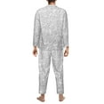 thumbnail image 5 of Kll Silver Glitter Sleepwear Mens Flannel Pajamas,Long Cotton Pj Set, 5 of 9