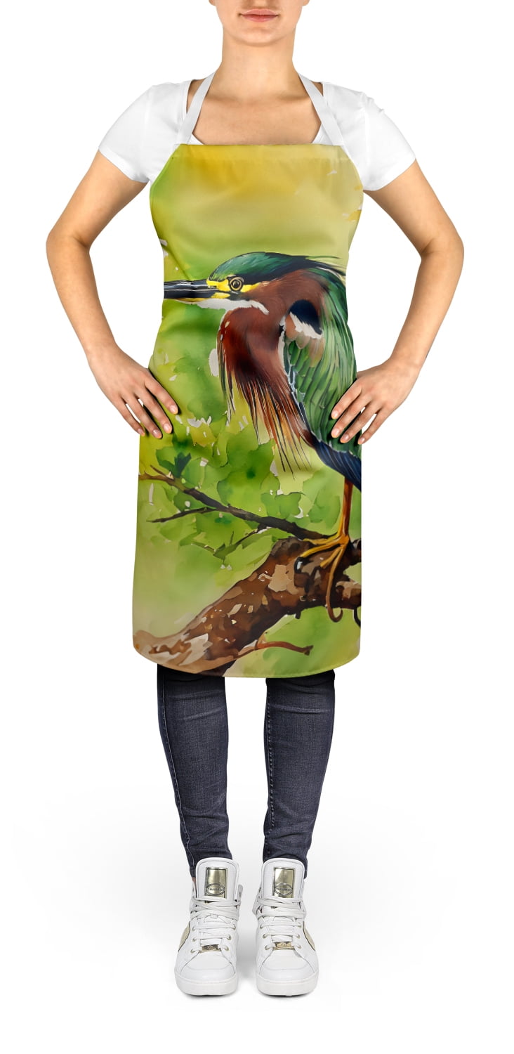 Green Heron Apron 27 in x 30 in