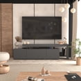thumbnail image 2 of Atelier Mobili Modern TV Stands for Living Room, TV Stand for Bedroom, Grey TV Stands for Living Room 75 inch TV Stand, TV Entertainment Center with Storage, TV Stand for 75 inch TV (Grey), X-Large, 2 of 3
