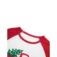 thumbnail image 3 of Pyjamas de Noël Assortis pour la Famille, Tenue Parent-Enfant, Imprimé Lettres Rouges, Hauts à Manches Longues avec Elfes, Ensemble de Pyjamas Joyeux Noël, 3 of 7
