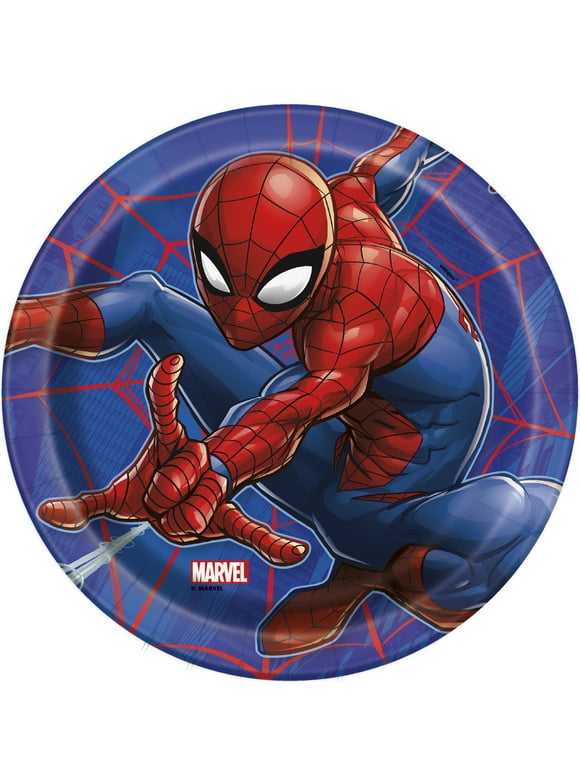 Multicolor Spiderman Paper Dinner Plates, 9in, 8ct