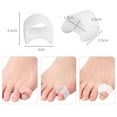 thumbnail image 7 of 10x Soft Reusable Pinky Toe Pads Toe Separators Little Toe Straightener - Clear, 2.5x2.2x2cm, 7 of 7