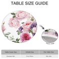 thumbnail image 6 of Round Fitted Tablecloth with Elastic Edges Fits 36"-44" Round Tables Pioneer Colorful Floral Waterproof Table Cover Washable Indoor and Outdoor for Party Kitchen Dinner Banquet Patio Picnic, 6 of 7