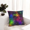 thumbnail image 6 of Pofeuu Bright Universe Print Double-sided plush pillowcase Square Throw Pillow Covers Pillows Cover for Living Room Bedroom Sofa Couch Cushion Cover（No pillow core）-22"x22", 6 of 7