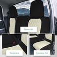 thumbnail image 2 of For 2022-2024 Nissan Frontier FH Group Custom Fit Neoprene Car Seat Covers Wateropoof - Beige Rear Seat, 2 of 5