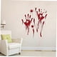 thumbnail image 2 of 2pcs Blood Stamp Floor Decor Blood Handprint Sticker Halloween Wall Stickers Halloween Window Decals Haunted House Wall Clings, 2 of 5