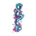 thumbnail image 3 of Temporary Tattoos Press on Sticker Fake Flower/Animal Men Womens R7Q2, 3 of 9