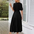 thumbnail image 5 of Plus Size Dresses for Women 2026 Fashion V-neck Short Sleeve Dress Short Sleeve V-neck Ankle-length Dress, 5 of 5
