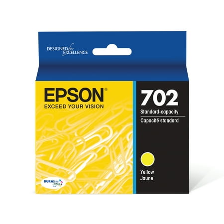 UPC: 0010343931947 | EPSON 702 DURABrite Ultra Ink Standard Capacity Yellow Cartridge (T702420-S) Works with WorkForce Pro WF-3720  WF-3730  WF-3733