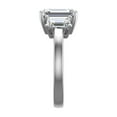 thumbnail image 3 of Empire Jewelry 2.1 Ct Emerald Cut Moissanite Ring for Women - 3 Stone Engagement Wedding Rings - 14K White Gold Plated Stylish Ring for Her - Perfect for Engagement, 3 of 3