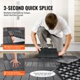 thumbnail image 6 of KFFKFF Click-Together Deck Squares, Set of 54, 12"x12" Covering 54 sq. ft, Plastic Outdoor Ground Cover, Resistant to All Climates, Ideal for Patio, Poolside, Balcony, Backyard Use, Deep Grey, 6 of 9