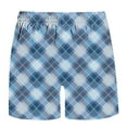 thumbnail image 2 of Maean Men's Big and Tall Sleepwear Shorts Pajama Bottom Lounge Plaid Elastic Waist Shorts with Pockets, 2 of 4