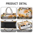 thumbnail image 4 of Large Capacity Tote Bag,Newspaper Text Sunflower Pattern Handbag Fashion Luxury Tote Bag,15.7"x13"x 5.1" Inches,Laptop Compatible, 4 of 6