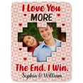 thumbnail image 2 of Custom Photo Couple I Love You More The End I Win - Personalized Fleece, 2 of 5