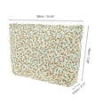 thumbnail image 2 of Unique Bargains 1 Pc Floral Quilted Clutch Makeup Bag for Travel Vacation Yellow Polyester, 2 of 5