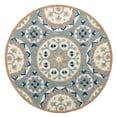 thumbnail image 2 of Ox Bay Clio 7'3" Round Gray/Beige Suzani Wool Indoor Area Rug, 2 of 7
