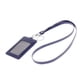 thumbnail image 2 of Porta Tarjeta de Identificación Jinwen Piel Auténtica Cordón Alta Resistencia Estilo Vertical 11 Azul Real, 2 of 8