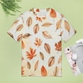 thumbnail image 4 of Autumn Harvest Maple Leaves Thanksgiving T Shirts Basic T-Shirt Short Sleeve Ladies Tee Shirt Summer Graphic Clothing, 4 of 6