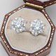 thumbnail image 3 of Clásico Pendientes Chicas Cristal Plata Dainty Mujeres Grande Cubic Zirconia Ear Piercing Stud Earrings, 3 of 8