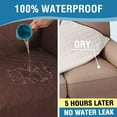 thumbnail image 5 of Chair Sofa Slipcover Sofa Cover 100% Waterproof Couch Cover Furniture Protector Cover with Elastic Straps for Pets Kids Children Dog Cat(Chair, Coconut Milk), 5 of 8