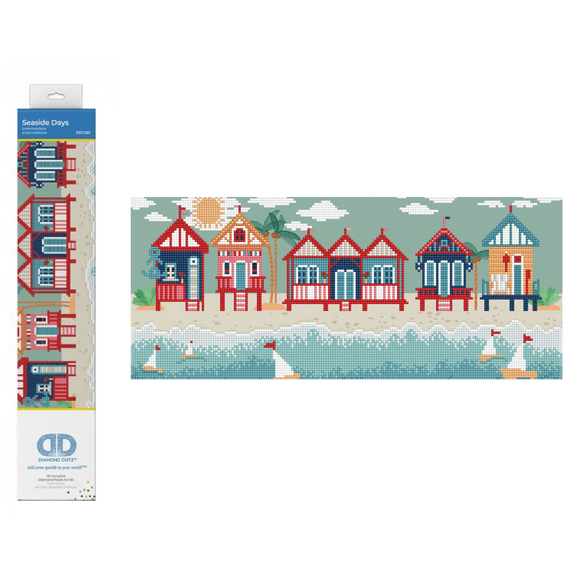 Diamond Dotz Seaside Days Landscape Diamond Painting Kits for Adults - Diamond Art Kits a Relaxing Creative Craft Kit with Dotz Gems 10.6"x20.9"