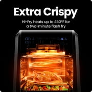 Chefman 12 Qt. Air Fryer 5 Functions w/ Integrated Smart Thermometer, 28 Presets, Black