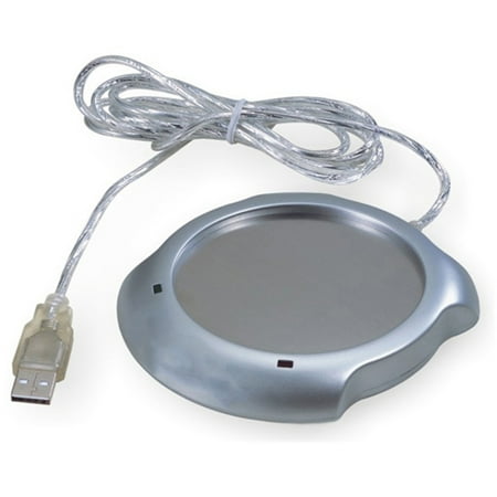 

2PCS Warmer Pad Heater Coasters Tea Coffee Beverage Cup Mug USB Aluminum Alloy Home Office Electric Mat Silver