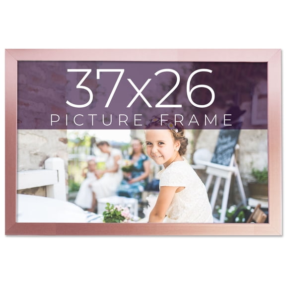 37x26 Frame Pink Real Wood Picture Frame Width 0.75 inches | Interior Frame Depth 0.5 inches | Rose