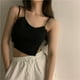 thumbnail image 2 of Txlixc Camisola de punto acanalado para mujer, correa de espagueti con dobladillo irregular Txlixc Sexy, 2 of 6