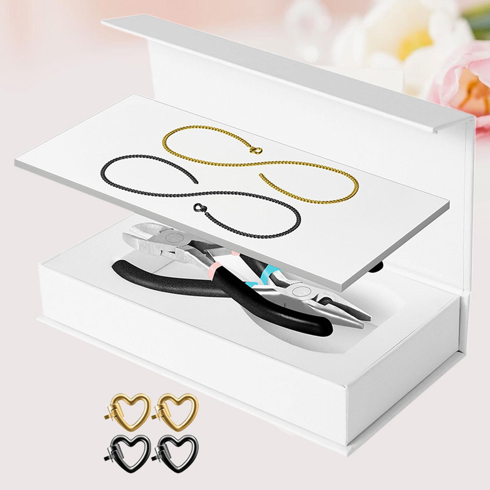 Milageto Permanent Bracelet Kit Bracelet Making for Couples for Summer Valentines Day 1 Black 1 Gold