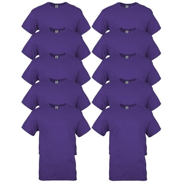 Gildan Mens Heavy Cotton T-Shirt

, L, Purple (Pack of 10) 10 Purple
