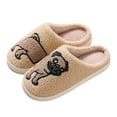 thumbnail image 3 of YLYL Cute Dachshund House Slippers for Women Men Soft Plush Slip on Memory Foam Comfort Warm Home Shoes, 3 of 8
