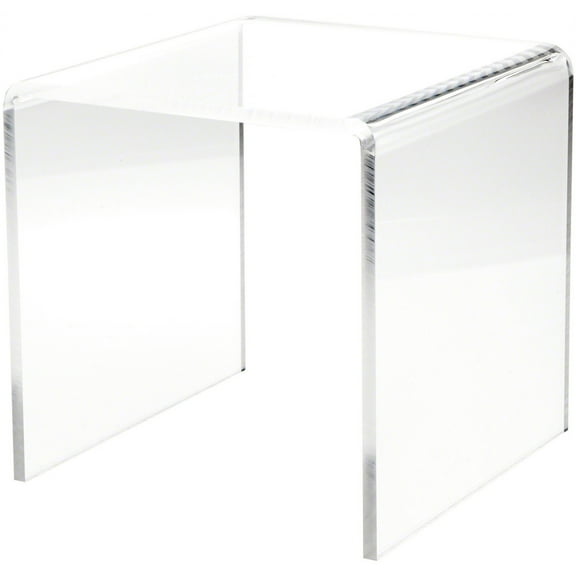 Plymor Clear Acrylic Square Display Riser, 10" H x 10" W x 10" D (3/8" thick)