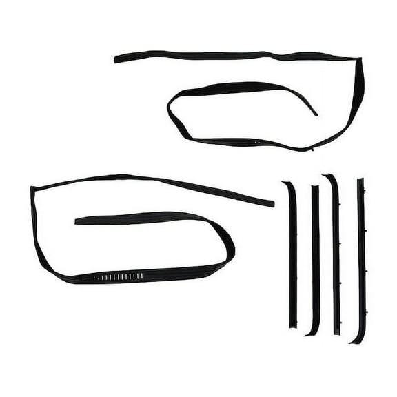 Door Window Belt Weatherstrip Kit - Compatible with 1987 - 1991 GMC R1500 Suburban 1988 1989 1990
