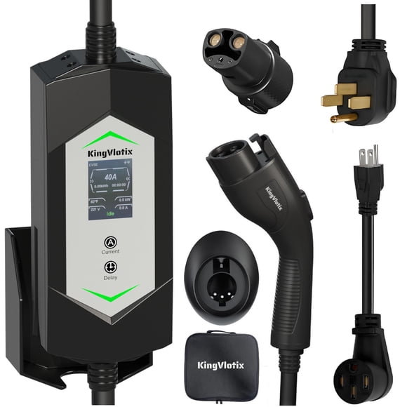 Cargador eléctrico portátil KingVlotix 40A J1772/Tesla Level 2/1 240V