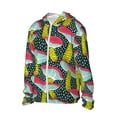 thumbnail image 3 of Goofa Green Mushroom Printed Women's UPF 50+ Sun Protection Hoodie Jacket Lightweight Long Sleeve Sun Shirt for Women with Pocket Hiking Outdoor-, 3 of 9