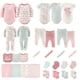 thumbnail image 1 of The Peanutshell Juego de ropa y accesorios para recién nacidos Juego de regalo con canastilla de 30 piezas Para recién nacidos hasta los 3 meses Elefante rosa y floral, 1 of 8
