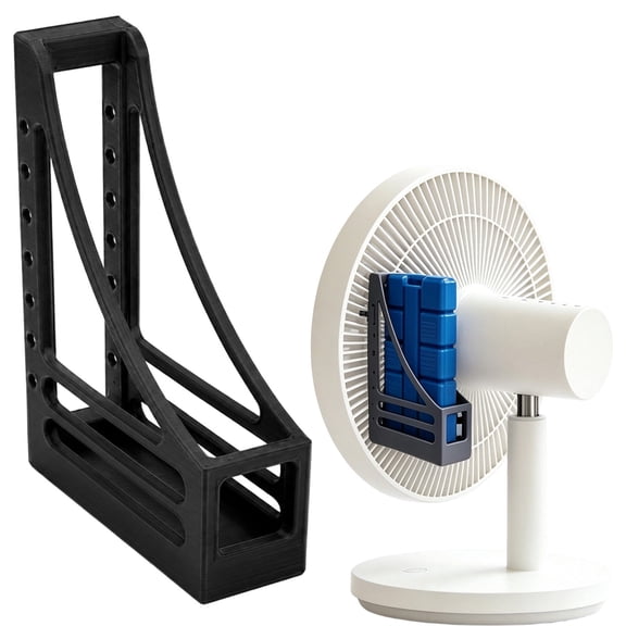 olkpmnmk 3D Printed Ice Pack Holder, Ice Box Holder for Standing Fan, Detachable Cooling Ice Bracket Accessory for Household Vertical Floor Fan Yard Bedroom Office Home Desktop Floor Summer