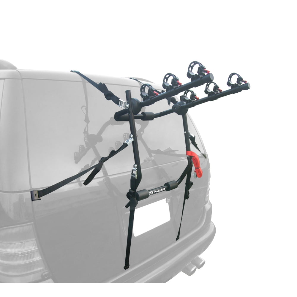 Tyger Auto TGRK3B203S Deluxe 3Bike Trunk Mount Bicycle Rack. (Fits most Sedans/Hatchbacks