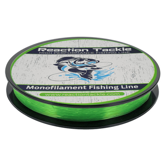 Reaction Tackle Monofilament Fishing Line- Strong and Abrasion-Resistant Nylon Mono Fishing Line, Freshwater and Saltwater Fishing Line Hi Vis Green 30/350